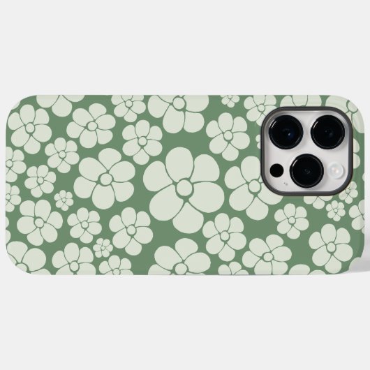 Blokkerpatroon - groen Case-Mate iPhone case (Achterkant (horizontaal))