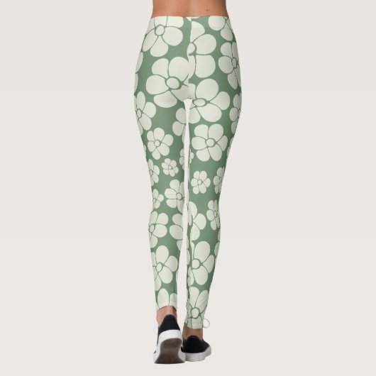 Blokkerpatroon - groen leggings (Achterkant)