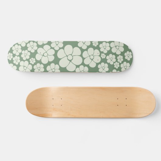 Blokkerpatroon - groen persoonlijk skateboard (Horizontaal)
