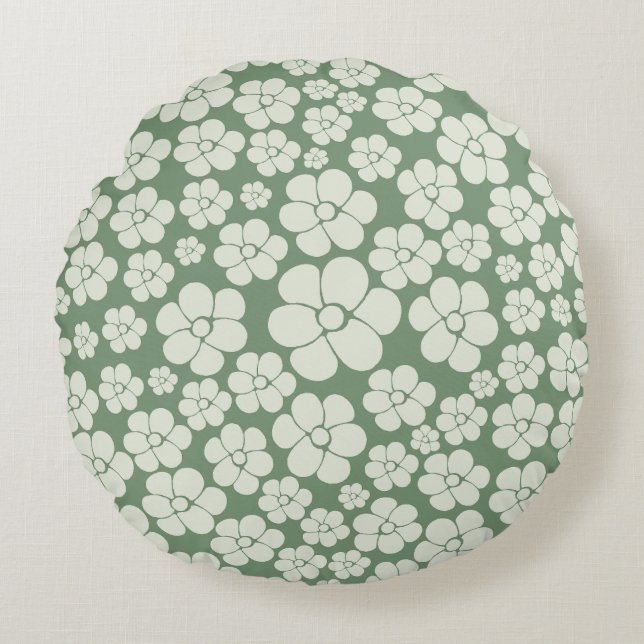 Blokkerpatroon - groen rond kussen (Voorkant)