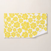 Blokkerpatroon - Lemongeel en wit Bad Handdoek (Handdoek)