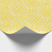 Blokkerpatroon - Lemongeel en wit Cadeaupapier (Hoek)