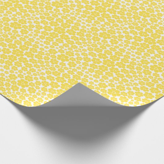 Blokkerpatroon - Lemongeel en wit Cadeaupapier (Hoek)