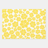 Blokkerpatroon - Lemongeel en wit Inpakpapier Vel (Voorkant 3)