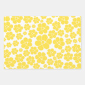 Blokkerpatroon - Lemongeel en wit Inpakpapier Vel (Voorkant 2)