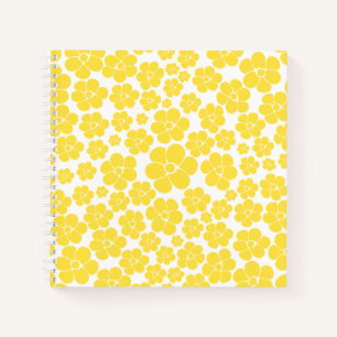 Blokkerpatroon - Lemongeel en wit Notitieboek