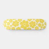 Blokkerpatroon - Lemongeel en wit Persoonlijk Skateboard (Horizontaal)