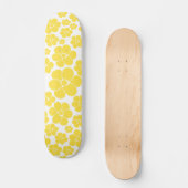 Blokkerpatroon - Lemongeel en wit Persoonlijk Skateboard (Voorkant)