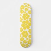 Blokkerpatroon - Lemongeel en wit Persoonlijk Skateboard (Voorkant)