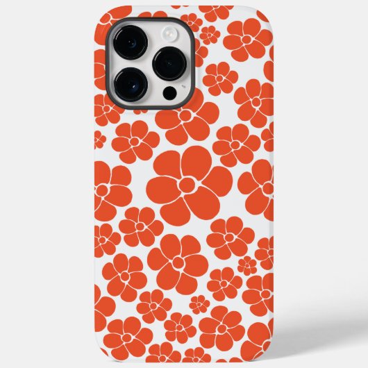 Blokkerpatroon - Oranje en wit Case-Mate iPhone Case (Achterkant)