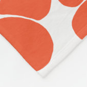 Blokkerpatroon - Oranje en wit Fleece Deken (Hoek)
