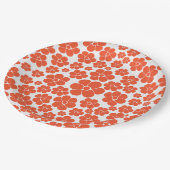 Blokkerpatroon - Oranje en wit Papieren Bordje (Gekanteld)