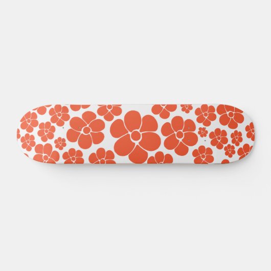 Blokkerpatroon - Oranje en wit Persoonlijk Skateboard (Horizontaal)