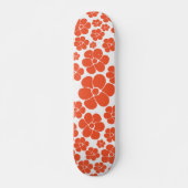 Blokkerpatroon - Oranje en wit Persoonlijk Skateboard (Voorkant)