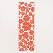 Blokkerpatroon - Oranje en wit Yogamat (Achterkant)