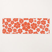 Blokkerpatroon - Oranje en wit Yogamat (Voorkant (horizontaal))