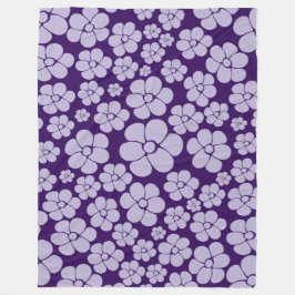 Blokkerpatroon - Paars Fleece Deken