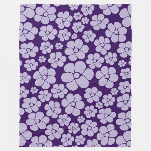 Blokkerpatroon - Paars Fleece Deken (Voorkant)