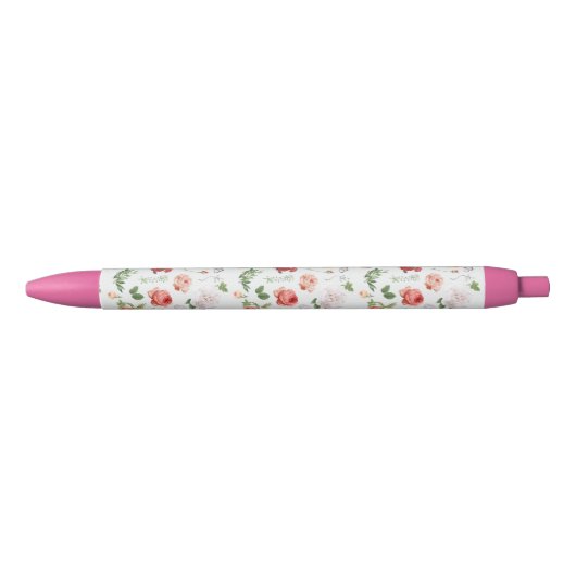 Blokkerpatroon, Roos Zwarte Inkt Pen (Voorkant)