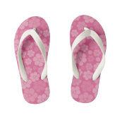 Blokkerpatroon - Roze Kinder Teenslippers (Voetbed)