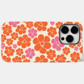 Blokkerpatroon - Roze, Oranje en crème Case-Mate iPhone Case (Achterkant (horizontaal))