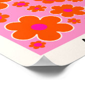 Blokkers roze Sinaasappel Poster (Hoek)