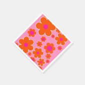 Blokkers roze Sinaasappel Servet (Hoek)