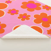 Blokkers roze Sinaasappel Sherpa Deken (3/4)