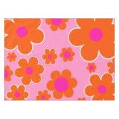 Blokkers roze Sinaasappel Tafelkleed (Voorkant (Horizontaal))