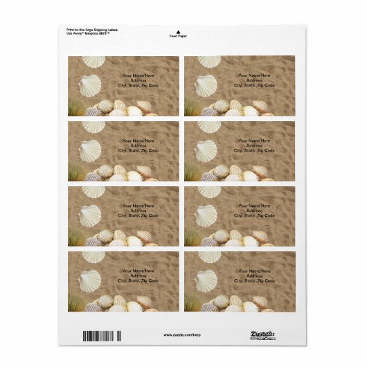 Blokkerschalen en zandetiketten etiket (Full Sheet)