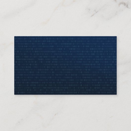 Blokketen Tech Logo | Binaire code Visitekaartje (Achterkant)