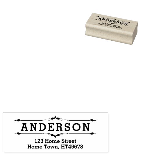 Blokletter Sier Retouradres Rubberstempel (Gestempeld)