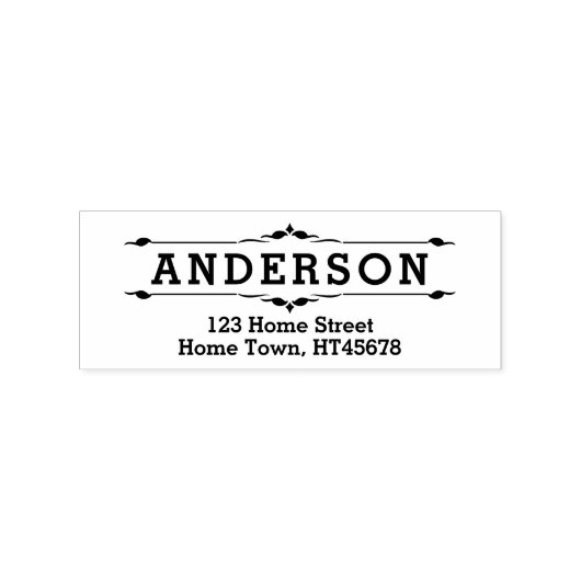 Blokletter Sier Retouradres Rubberstempel (Afrduk)