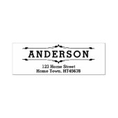 Blokletter Sier Retouradres Zelfinktende Stempel (Design)