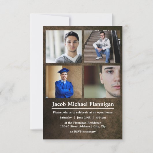 Blokletters Leder 3x5 - Aankondiging Afstuderen (Achterkant)