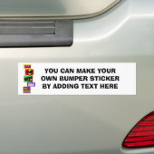 Blokletters voor T-shirts en geschenken Bumpersticker (Op auto)
