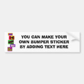 Blokletters voor T-shirts en geschenken Bumpersticker (Voorkant)