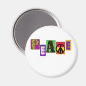 Blokletters Vrede Magneet (Voorkant / Achterkant)