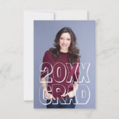 Blokletters wit - 3x5 Afstuderen aankondiging (Voorkant)