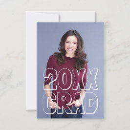 Blokletters wit - 3x5 Afstuderen aankondiging