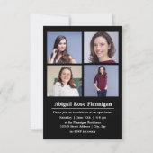 Blokletters wit - 3x5 Afstuderen aankondiging (Achterkant)