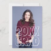 Blokletters wit - Aankondiging Afstuderen (Voorkant)