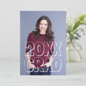 Blokletters wit - Aankondiging Afstuderen (Staand voorkant)