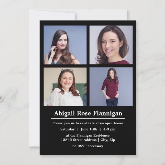 Blokletters wit - Aankondiging Afstuderen (Achterkant)