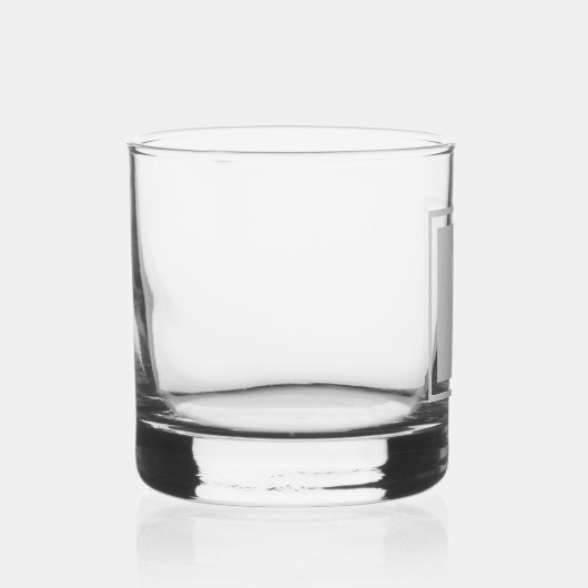 Blokmonogram Whisky Glas (Rechts)