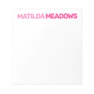 Bloknaam Alle gepersonaliseerde kleuren Notitieblok