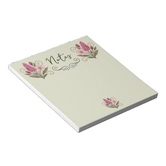 Bloknoot Delicate Flower Notepad Notitieblok (Schuin)
