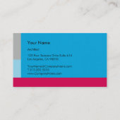 Blokontwerp blauw rood visitekaartje (Achterkant)