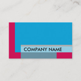 Blokontwerp blauw rood visitekaartje