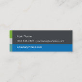 Blokontwerp Mini BC, grijs blauw Mini Visitekaartje (Achterkant)